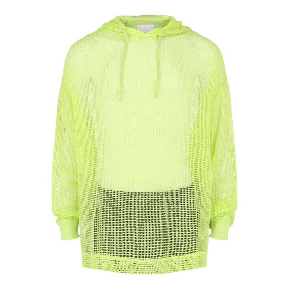 Givenchy Hooded Mesh Long Sleeve T-Shirt Yellow Mens